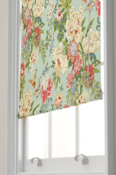 Emperor Peony Blind - Jade / Apricot - by Sanderson. Click for more details and a description.