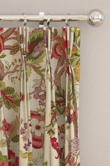 Fusang Tree Curtains - Cinnabar / Red - by Sanderson. Click for more details and a description.