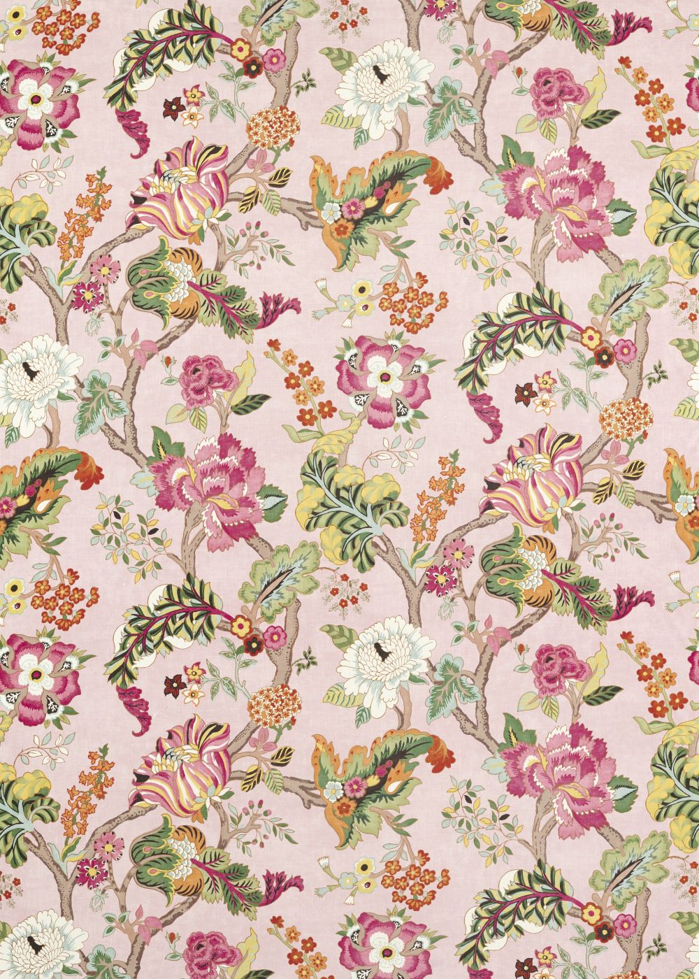 Fusang Tree Fabric - Peach / Blossom - by Sanderson