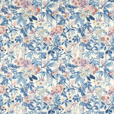 Tissu Bamboo & Bird - Bleu porcelaine / rose lotus - Sanderson. Cliquez pour en savoir plus et lire la description.
