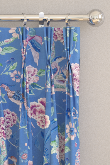 Indienne Peacock Curtains - Blueberry - by Sanderson. Click for more details and a description.