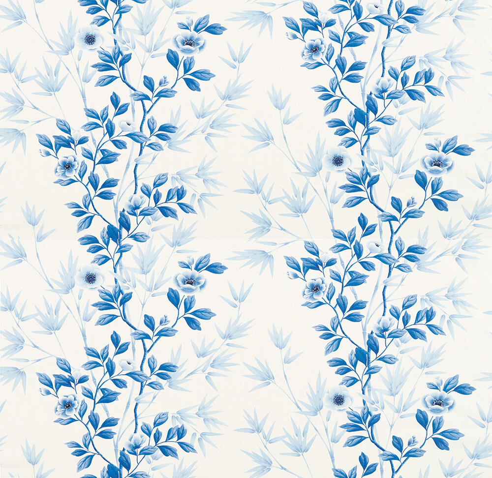 Lady Alford  Fabric - Porcelain /China Blue - by Harlequin