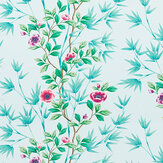 Lady Alford  Fabric - Sky/ Magenta - by Harlequin. Click for more details and a description.