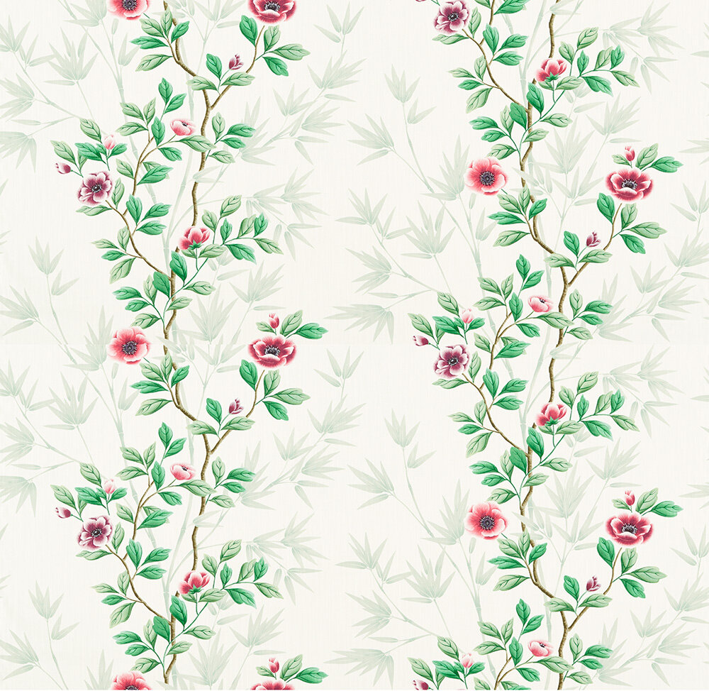 Lady Alford  Fabric - Fig Blossom/ Magenta - by Harlequin