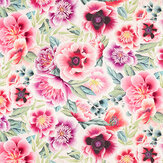 Marsha Satin Fabric - Powder/ Peony/ Magenta - by Harlequin. Click for more details and a description.