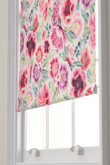 Marsha Satin Blind - Powder/ Peony/ Magenta - by Harlequin. Click for more details and a description.
