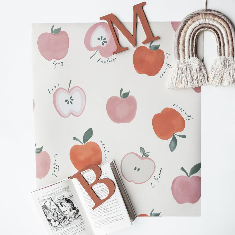 Apple Wallpaper - Peach Blush - by Stil Haven