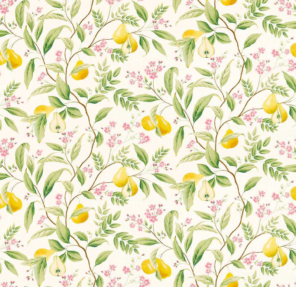 Marie  Fabric - Fig leaf/ Honey/ Blossom - by Harlequin