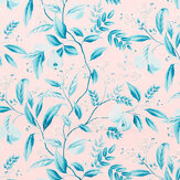 Marie  Fabric - Rose/ Lagoon - by Harlequin. Click for more details and a description.