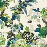 Grand Floral Wallpaper - Zest  - by The Design Archives. Click for more details and a description.