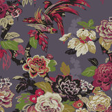 Grand Floral Wallpaper - Mulberry - by The Design Archives. Click for more details and a description.