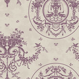 Albertina Wallpaper - Damson - by The Design Archives. Click for more details and a description.