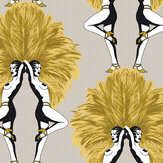Showgirls Wallpaper - Mustard - by Graduate Collection. Click for more details and a description.