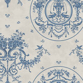 Albertina Wallpaper - Indigo - by The Design Archives. Click for more details and a description.