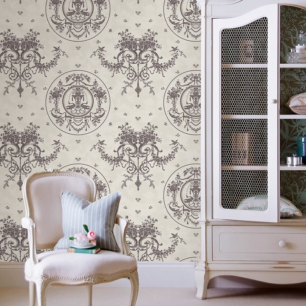 Albertina Wallpaper - Taupe - by The Design Archives