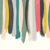Blurred Lines Mural - Spruce & Blush - by Ohpopsi. Click for more details and a description.