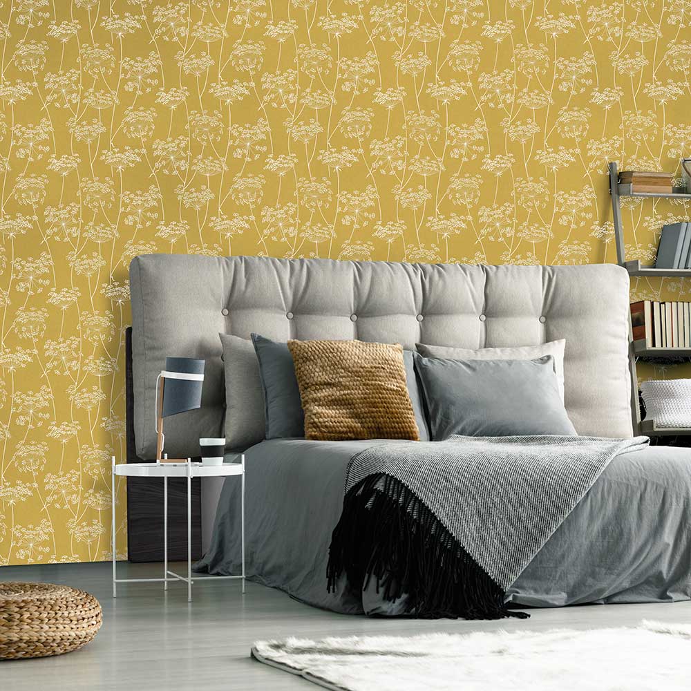 Aura Wallpaper - Ochre - by Superfresco Easy
