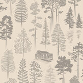 Catskills Wallpaper - Weathered Cedar - by Mini Moderns. Click for more details and a description.