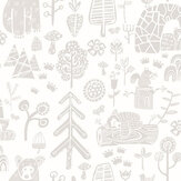 Honeywood Bears Wallpaper - Dove - by Ohpopsi. Click for more details and a description.