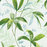 Jungle Chic Wallpaper - Light Blue - by Albany. Click for more details and a description.