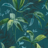 Jungle Chic Wallpaper - Blue - by Albany. Click for more details and a description.