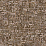 Organic Weave Wallpaper - Chocolate Brown - by Albany