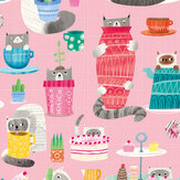 Kitten Kaboodle Wallpaper - Bubblegum - by Ohpopsi. Click for more details and a description.