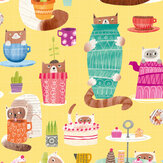 Kitten Kaboodle Wallpaper - Dandelion - by Ohpopsi. Click for more details and a description.