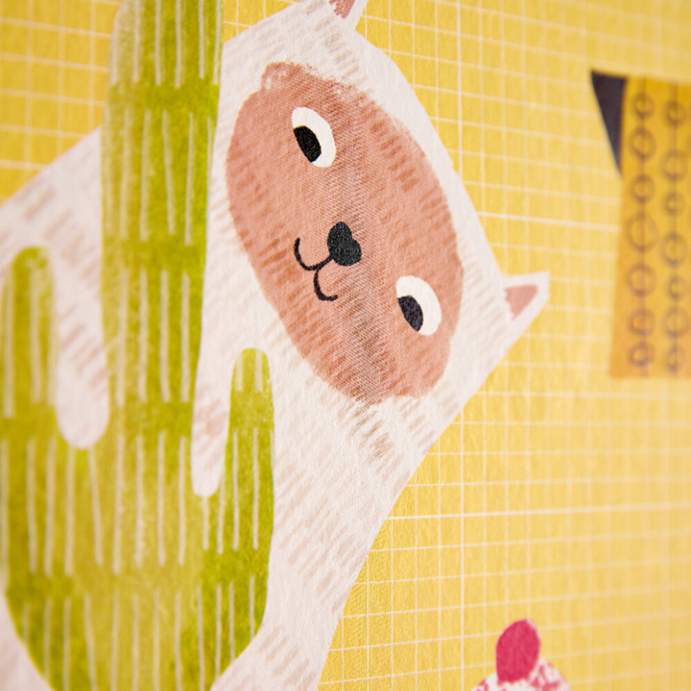Kitten Kaboodle Wallpaper - Dandelion - by Ohpopsi