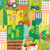 Down On The Farm Wallpaper - Apple Citrus - by Ohpopsi. Click for more details and a description.