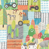 Down On The Farm Wallpaper - Sherbet Pastel - by Ohpopsi. Click for more details and a description.