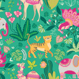 Samba Safari Wallpaper - Emerald Twist - by Ohpopsi. Click for more details and a description.
