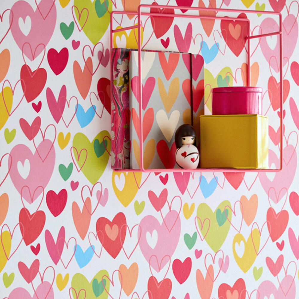 Pop Hearts Wallpaper - Tutti Frutti - by Ohpopsi