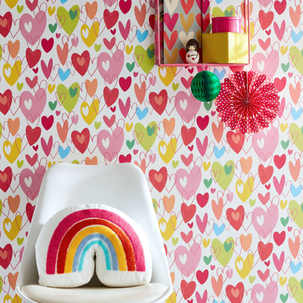 Pop Hearts Wallpaper - Tutti Frutti - by Ohpopsi