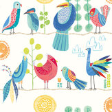 Feather Fandango Wallpaper - Royal Bright - by Ohpopsi. Click for more details and a description.