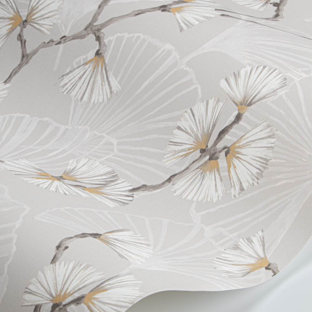 Snow Flower Wallpaper - Natural - by Jane Churchill