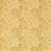Marigold  Fabric - Cream/ Orange - by Morris. Click for more details and a description.