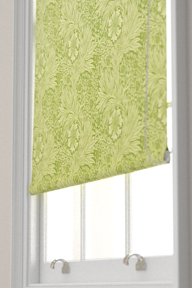 Marigold  Blind - Cream/ Sap Green - by Morris. Click for more details and a description.