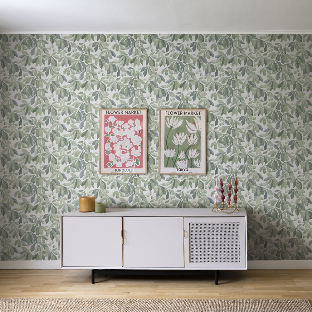 Kertsi Wallpaper - Spring Green - by Sandberg