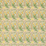 Daffodil  Fabric - Pink/ Leaf Green - by Morris. Click for more details and a description.