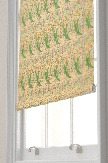 Daffodil  Blind - Pink/ Leaf Green - by Morris. Click for more details and a description.