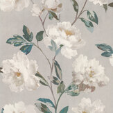 Odelia Wallpaper - Silver - by Romo. Click for more details and a description.