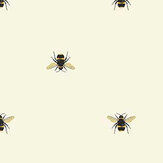 Botanical Bee Wallpaper - Creme - by Joules. Click for more details and a description.