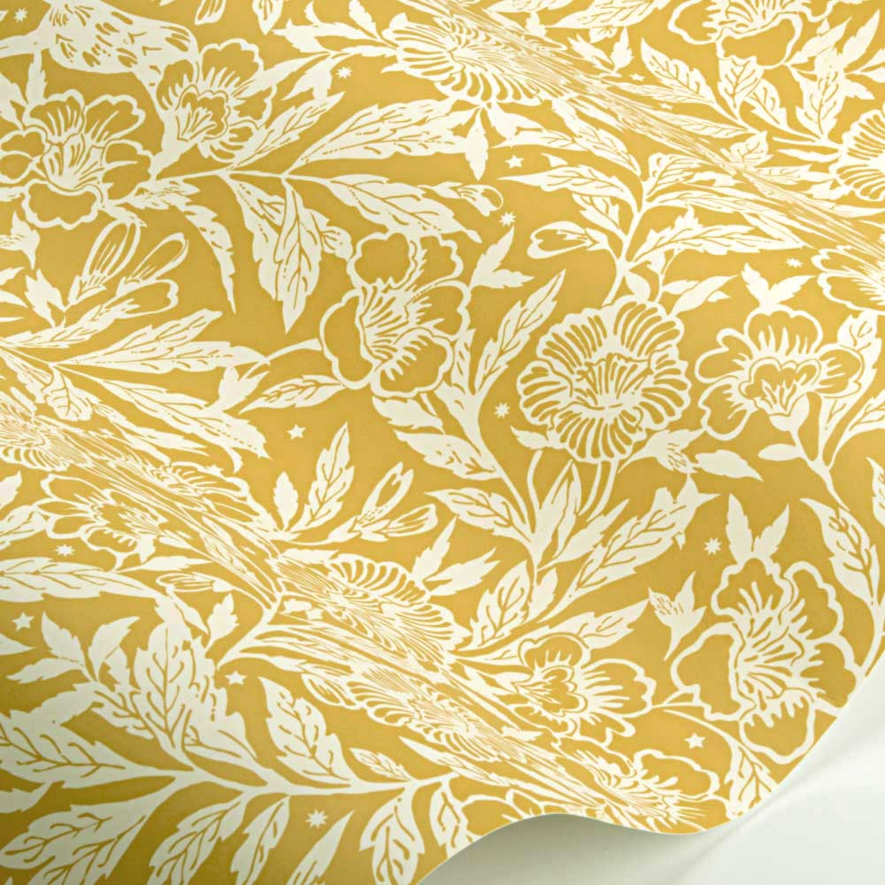 Twilight Ditsy Wallpaper - Antique Gold - by Joules