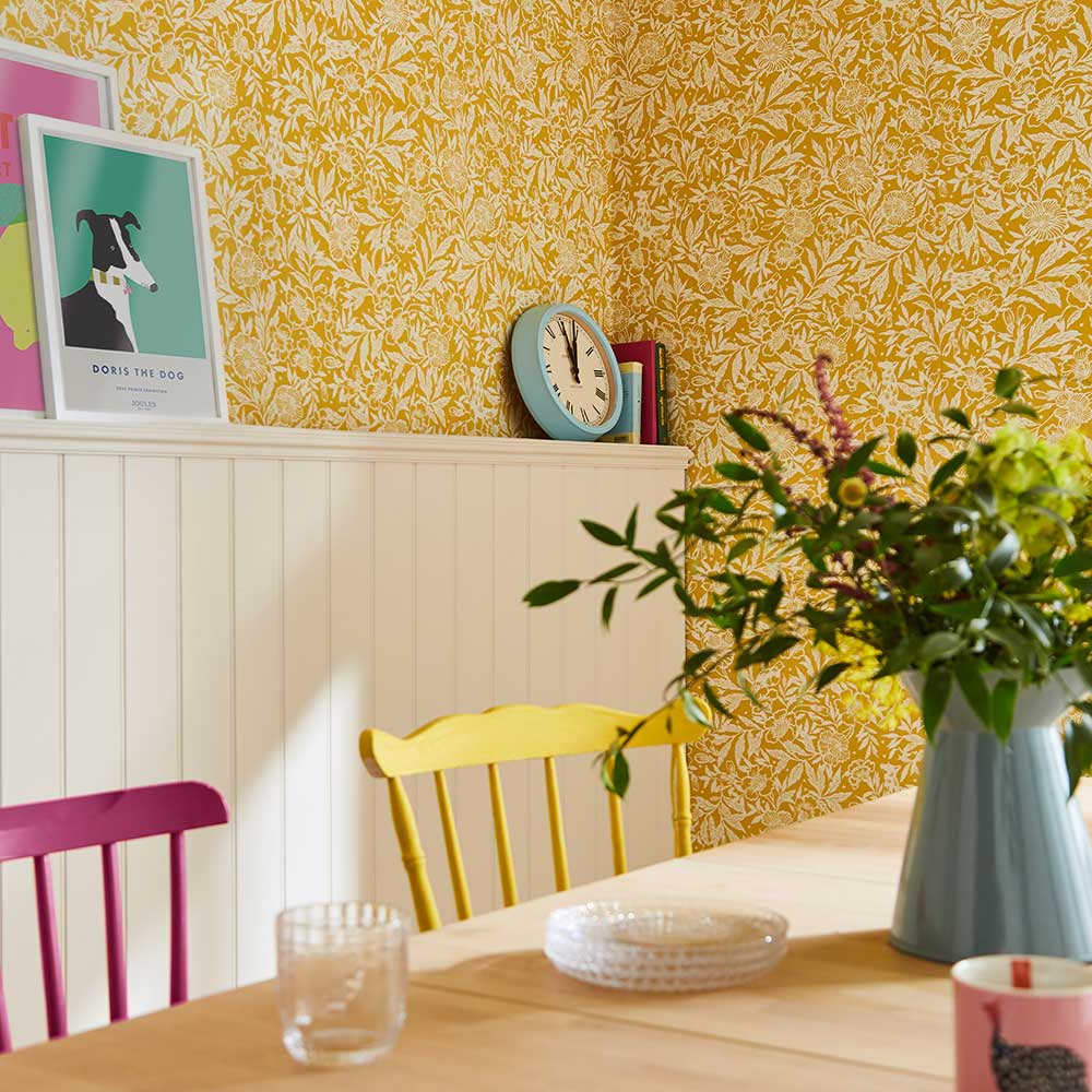 Twilight Ditsy Wallpaper - Antique Gold - by Joules