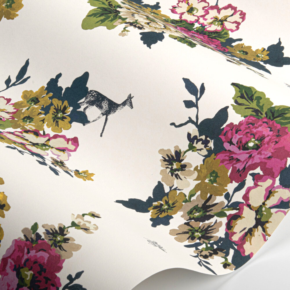 Floral Wallpaper - Creme - by Joules