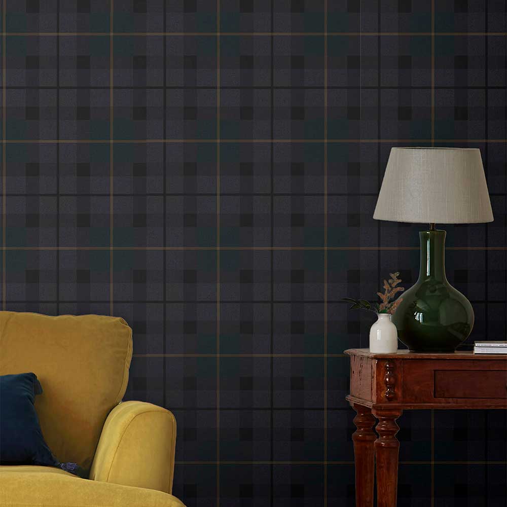 Rothero Check Wallpaper - Heritage - by Joules