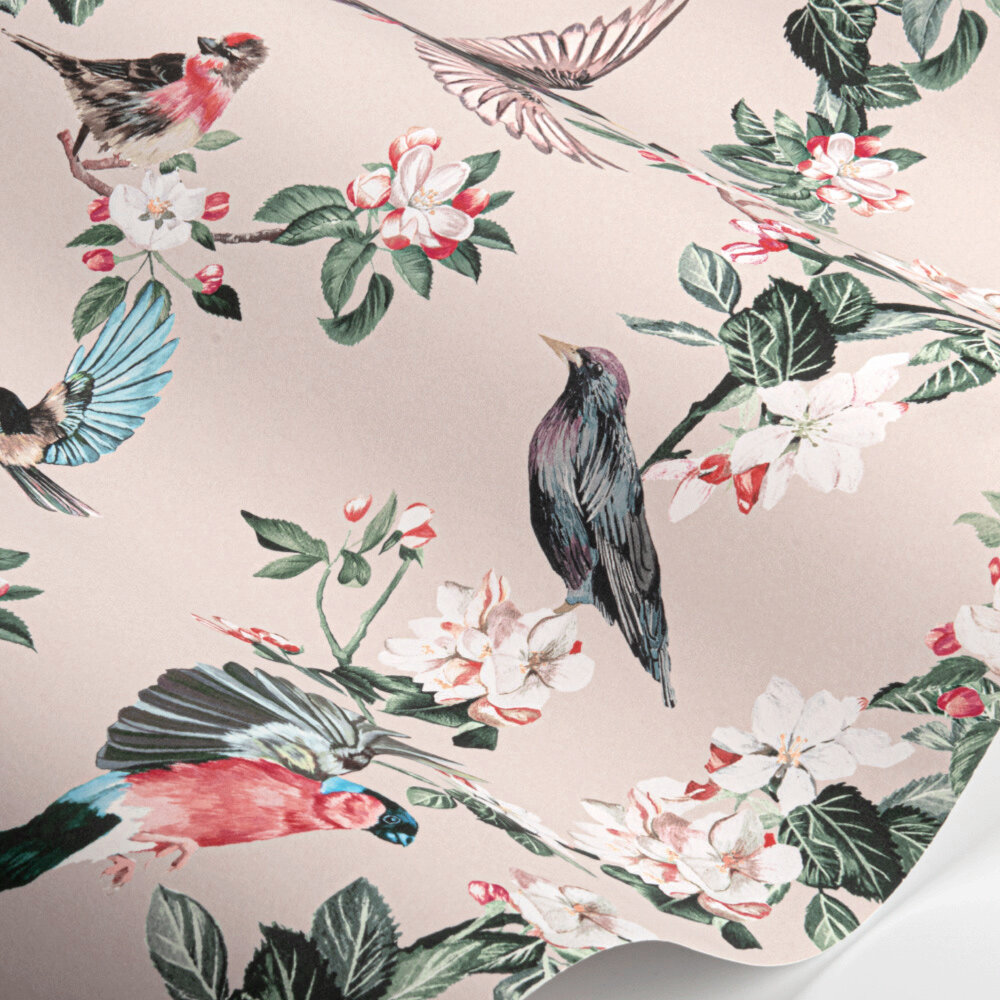 Handford Garden Birds Wallpaper - Antique Creme - by Joules