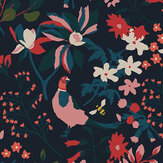 Fields Edge Floral Wallpaper - French navy - by Joules. Click for more details and a description.