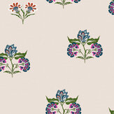 Indienne Block Print Wallpaper - Dawn Grey - by Joules. Click for more details and a description.